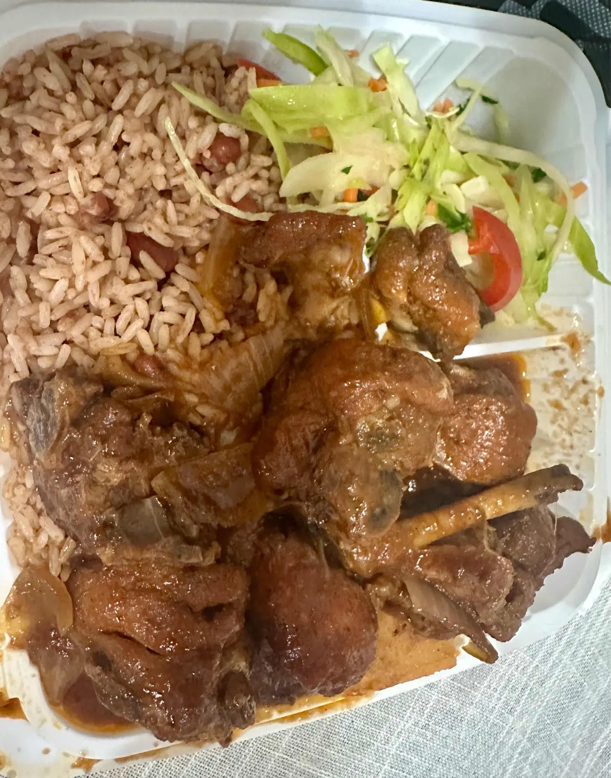Brown Stew Chicken & fried dumplings